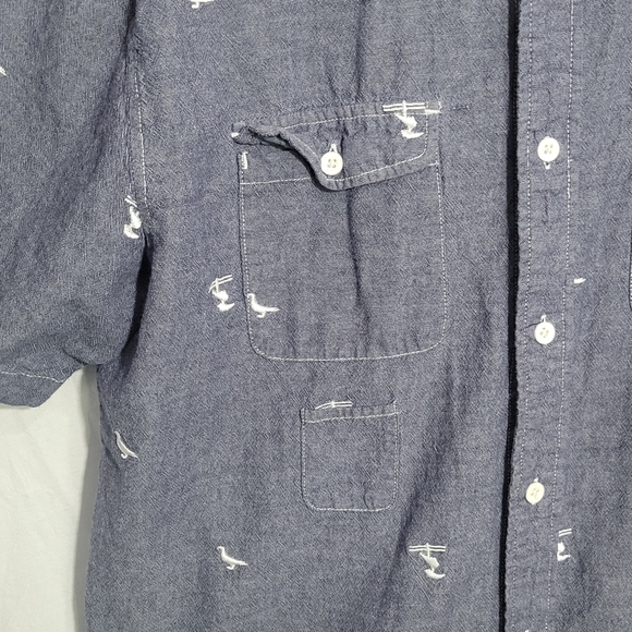 DGK Men's Medium Embroidered Seagulls Button Up Shirt eclectic grandpa - Picture 6 of 16